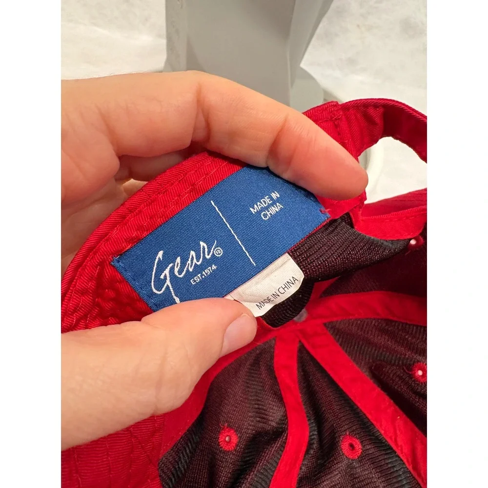 Gear For Sports Camelback Hat Red Embroidered Adjustable Dad Cap Cotton